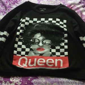 Long sleeve crop top